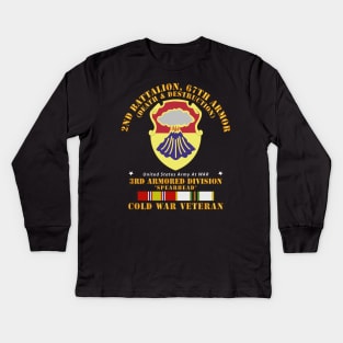 2nd Bn 67th Armor -  3rd AR Div w COLD SVC Kids Long Sleeve T-Shirt